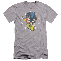 Justice League Face Off Men's Premium Slim Fit T-Shirt Men's Premium Slim Fit T-Shirt Justice League   
