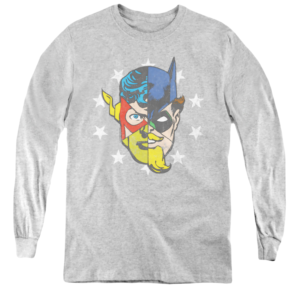 Justice League Face Off - Youth Long Sleeve T-Shirt Youth Long Sleeve T-Shirt Justice League   