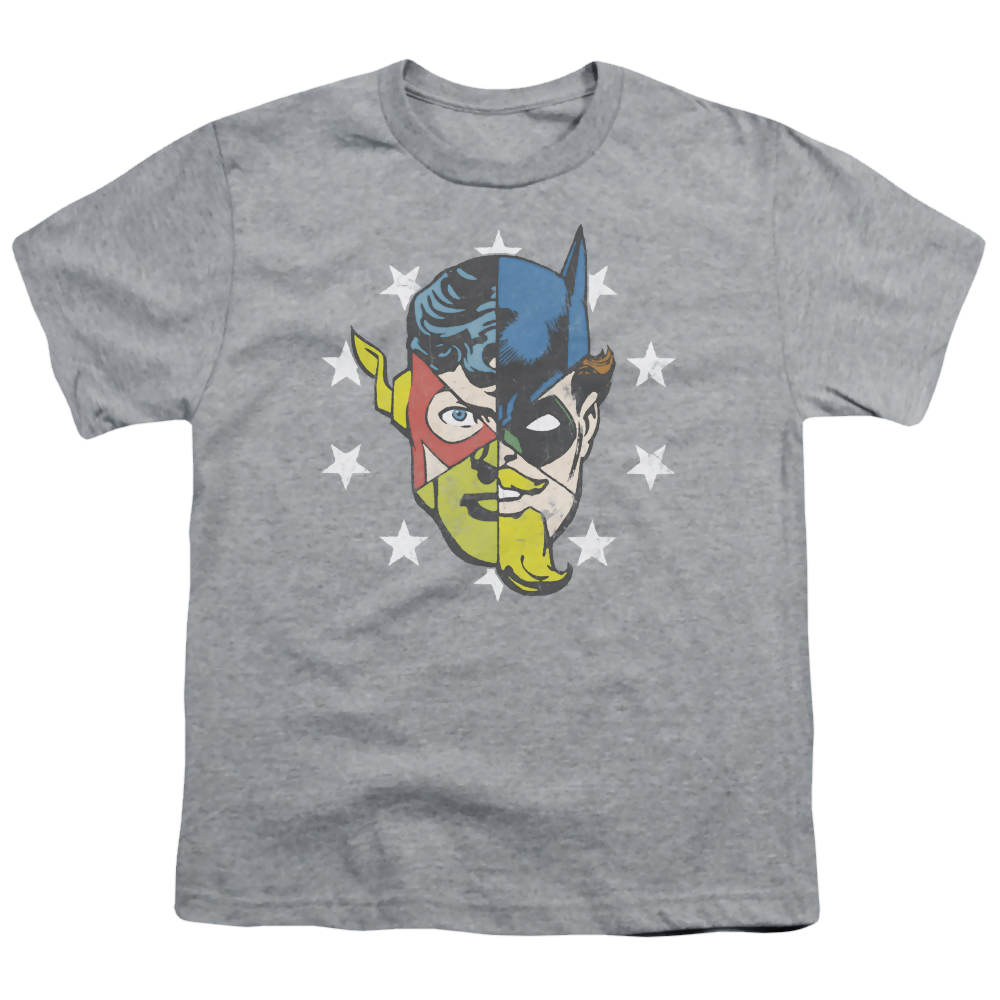 Justice League Face Off - Youth T-Shirt Youth T-Shirt (Ages 8-12) Justice League   