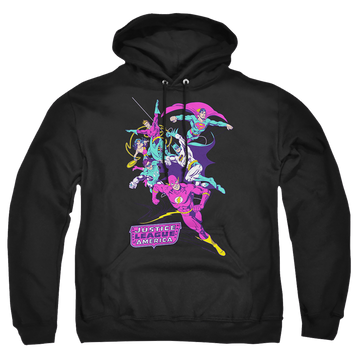Justice League Colorful League Pullover Hoodie Pullover Hoodie Justice League   