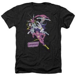 Justice League Colorful League Men's Heather T-Shirt Men's Heather T-Shirt Justice League   