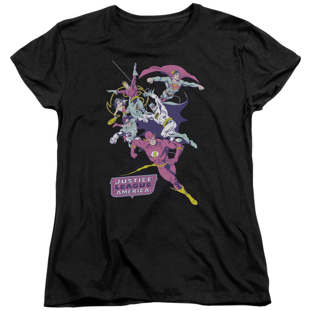 Justice League Colorful League Women's T-Shirt Women's T-Shirt Justice League   