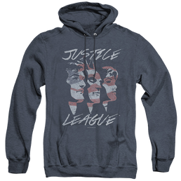 Justice League Justice For America - Heather Pullover Hoodie Heather Pullover Hoodie Justice League   