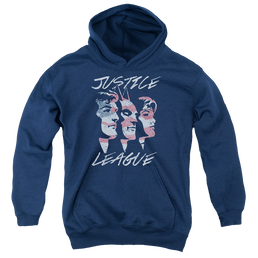 Justice League Justice For America - Youth Hoodie Youth Hoodie (Ages 8-12) Justice League   