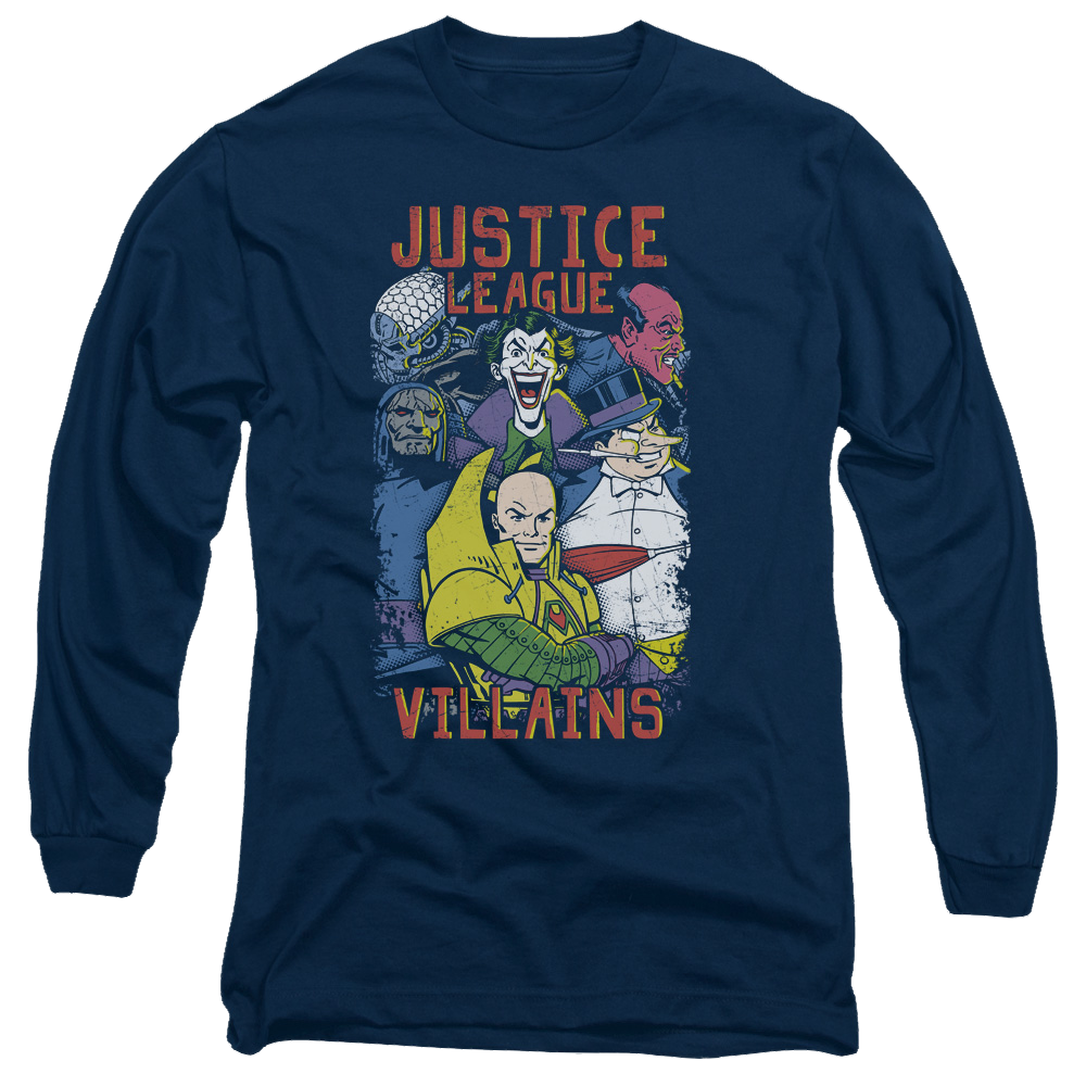 Justice League Villains Men's Long Sleeve T-Shirt Men's Long Sleeve T-Shirt Justice League   