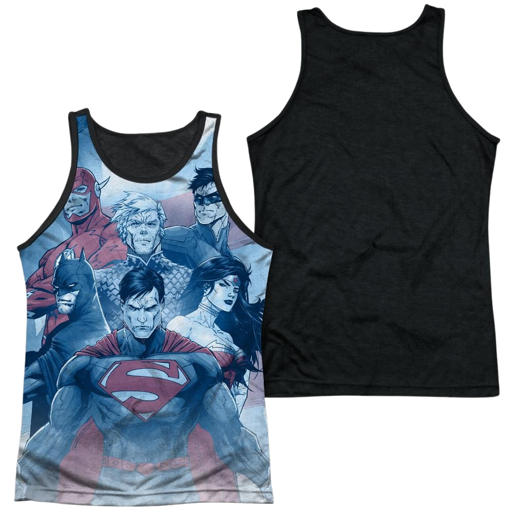 Justice League United Men's Black Back Tank Men's Black Back Tank Justice League   