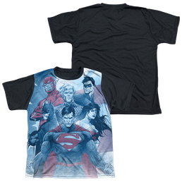 Justice League United - Youth Black Back T-Shirt Youth Black Back T-Shirt (Ages 8-12) Justice League   