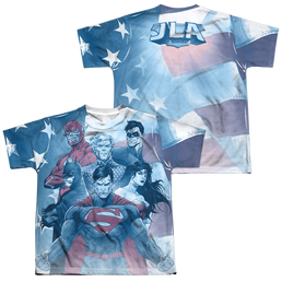 Justice League United (Front/Back Print) - Youth All-Over Print T-Shirt Youth All-Over Print T-Shirt (Ages 8-12) Justice League   