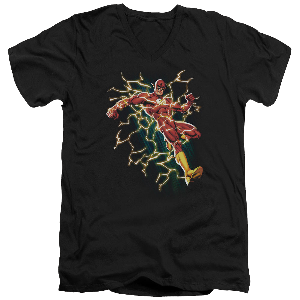 Flash, The Flash Symbol Knockout - Men's V-Neck T-Shirt Men's V-Neck T-Shirt The Flash   