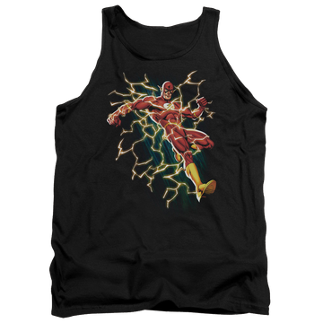 Black men's tank with Flash Symbol Knockout graphic