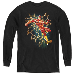 Flash, The Flash Symbol Knockout - Youth Long Sleeve T-Shirt Youth Long Sleeve T-Shirt The Flash   