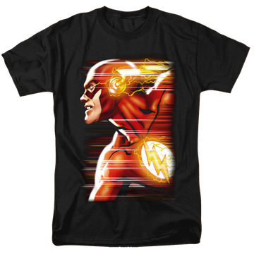 Black men's regular fit t-shirt with The Flash Speed Head graphic