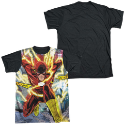 Justice League Police Line Men's Black Back T-Shirt Men's Black Back T-Shirt Justice League   