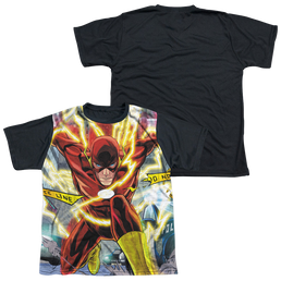 Justice League Police Line - Youth Black Back T-Shirt Youth Black Back T-Shirt (Ages 8-12) Justice League   