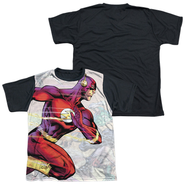 Justice League Taking The Lead youth black back t-shirt for ages 8 to 12