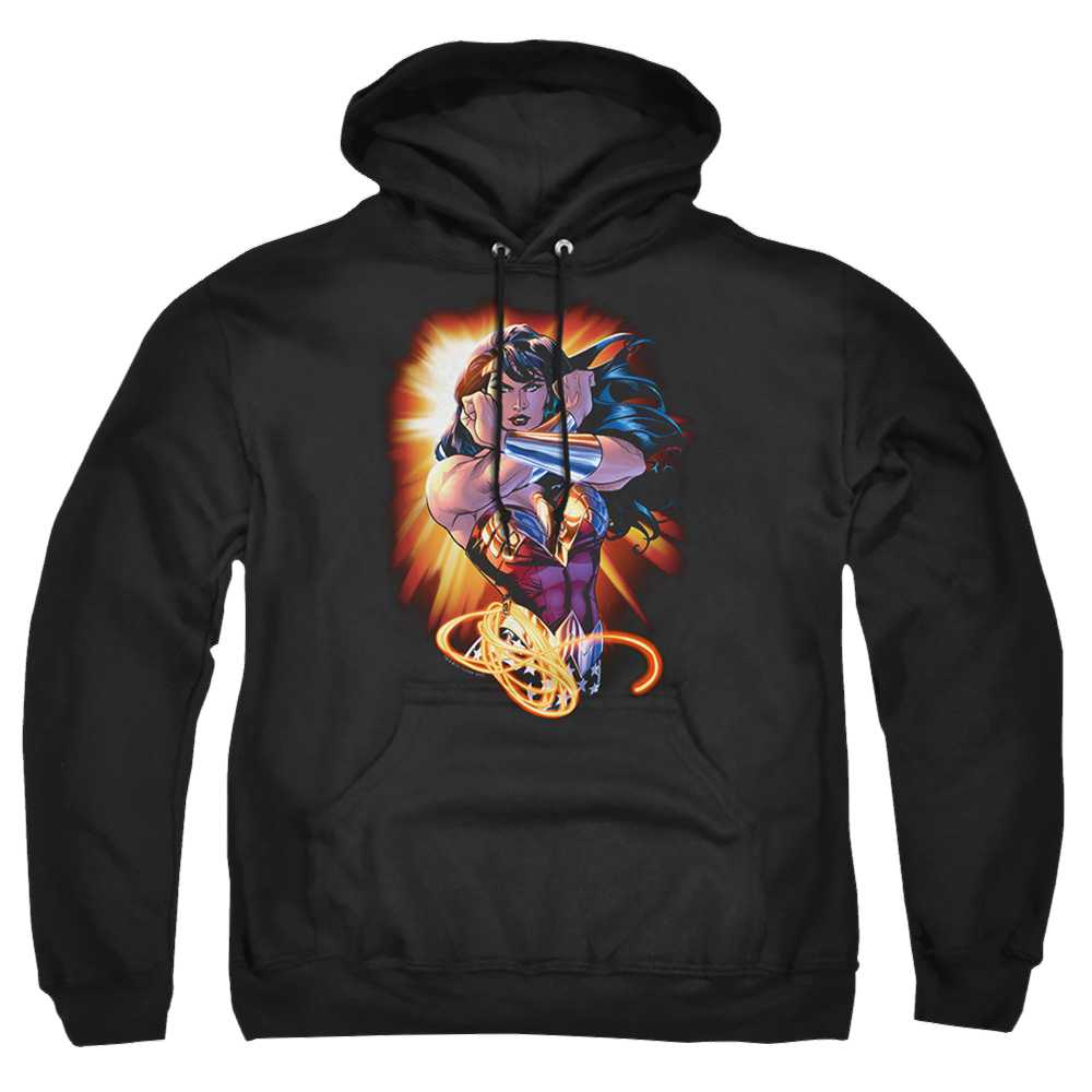 Justice League Wonder Rays Pullover Hoodie Pullover Hoodie Wonder Woman   
