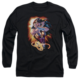 Justice League Wonder Rays Men's Long Sleeve T-Shirt Men's Long Sleeve T-Shirt Wonder Woman   