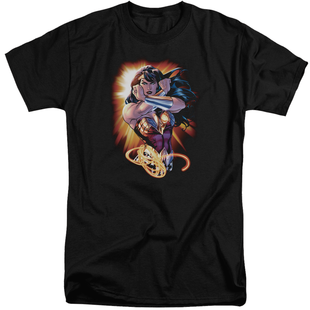 Justice League Wonder Rays Men's Tall Fit T-Shirt Men's Tall Fit T-Shirt Wonder Woman   