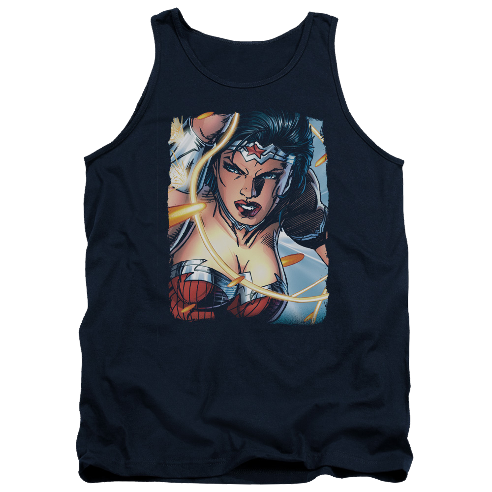 Justice League Scowl Men's Tank Men's Tank Wonder Woman   