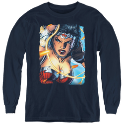 Wonder Woman Scowl - Youth Long Sleeve T-Shirt Youth Long Sleeve T-Shirt Wonder Woman   