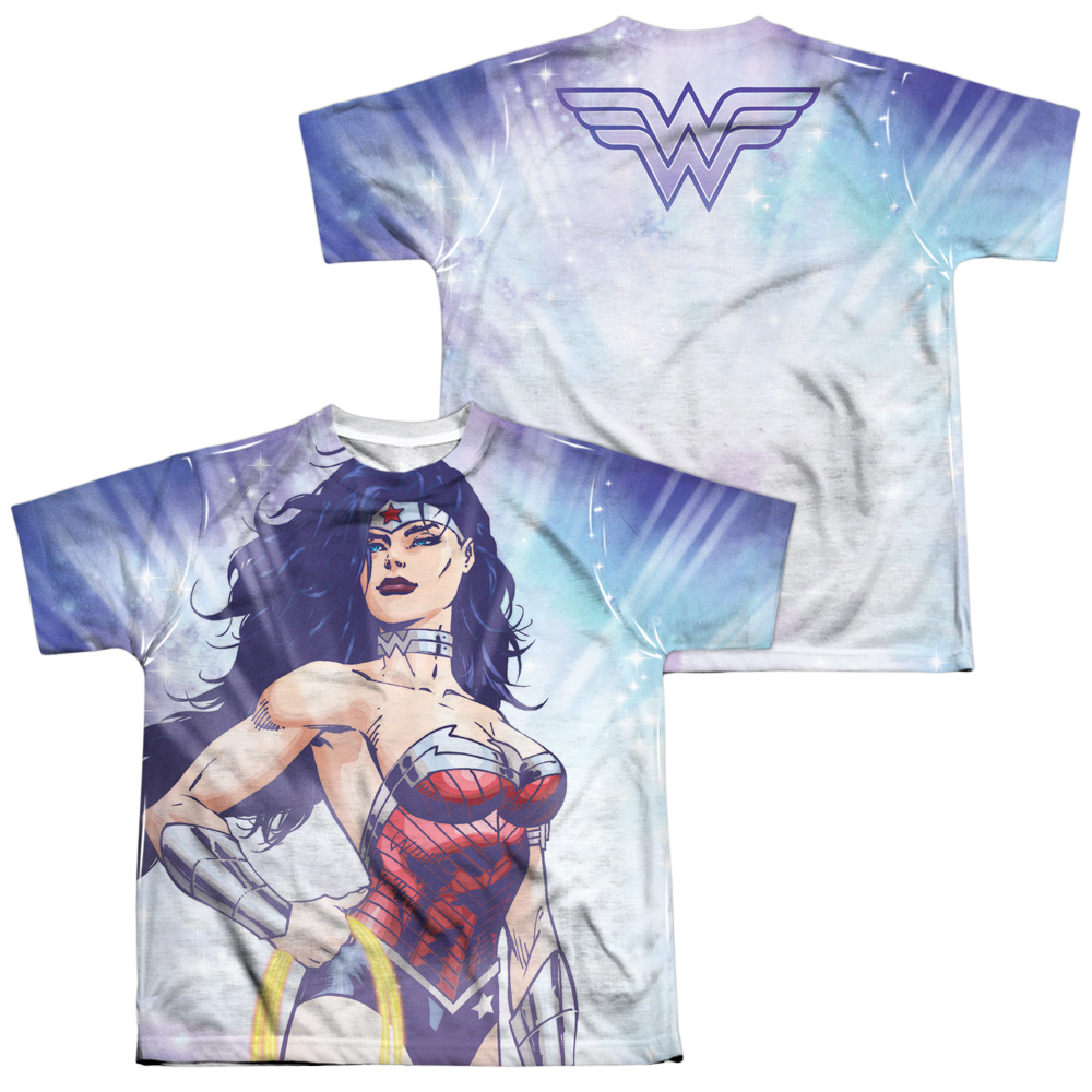 Wonder Woman Warrior Goddess (Front/Back Print) - Youth All-Over Print T-Shirt Youth All-Over Print T-Shirt (Ages 8-12) Wonder Woman   