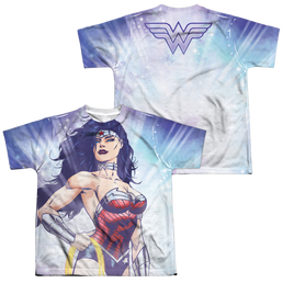 Wonder Woman Warrior Goddess (Front/Back Print) - Youth All-Over Print T-Shirt Youth All-Over Print T-Shirt (Ages 8-12) Wonder Woman   