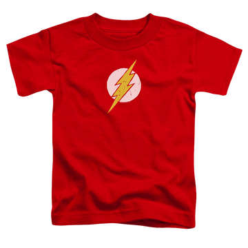 Red toddler t-shirt with The Flash Rough Flash graphic