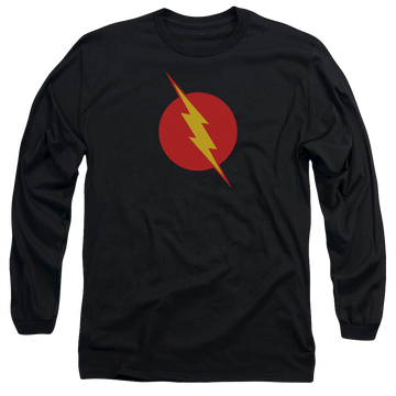 Black men's long sleeve t-shirt with The Flash Reverse Flash graphic
