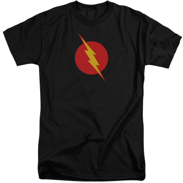Black men's tall fit t-shirt with The Flash Reverse Flash graphic