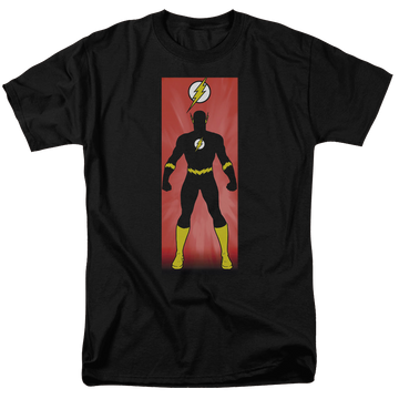 Black men's regular fit t-shirt with Flash Block graphic