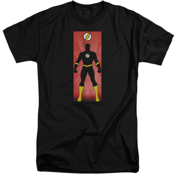 Black men's tall fit t-shirt with Flash Block graphic