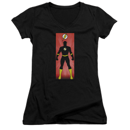 Flash, The Flash Block - Juniors V-Neck T-Shirt Juniors V-Neck T-Shirt The Flash   