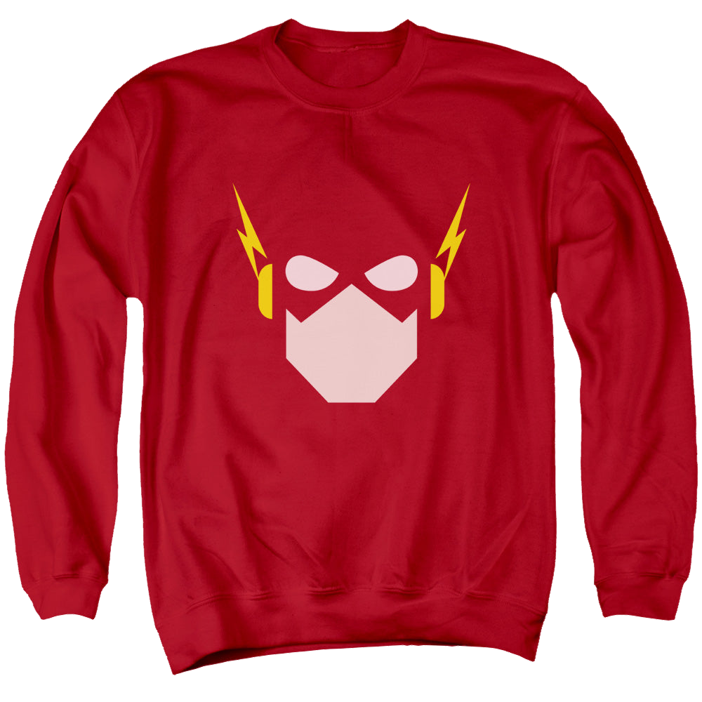 Flash, The Flash Head - Men's Crewneck Sweatshirt Men's Crewneck Sweatshirt The Flash   