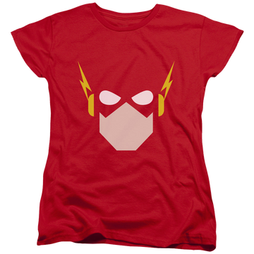Red women's t-shirt with Flash Head graphic
