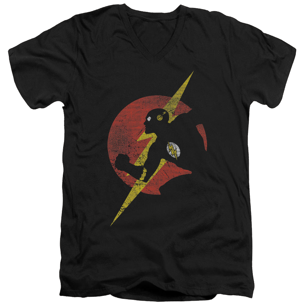 Flash, The Flash Symbol Knockout - Men's V-Neck T-Shirt Men's V-Neck T-Shirt The Flash   