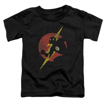 Black toddler t-shirt with Flash Symbol Knockout graphic
