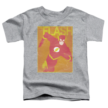 Athletic heather toddler t-shirt with The Flash Simple Flash Poster graphic