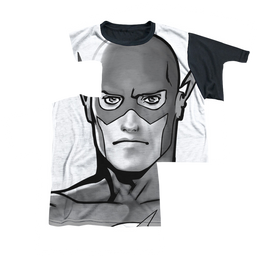 Flash, The Bw Flash Head - Youth Black Back T-Shirt Youth Black Back T-Shirt (Ages 8-12) The Flash   