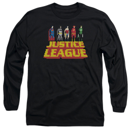 Justice League Standing Above Men's Long Sleeve T-Shirt Men's Long Sleeve T-Shirt Justice League   