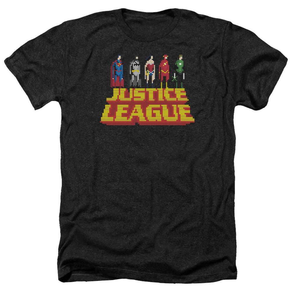 Justice League Standing Above Men's Heather T-Shirt Men's Heather T-Shirt Justice League   