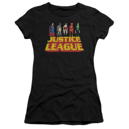 Justice League Standing Above Juniors T-Shirt Juniors T-Shirt Justice League   