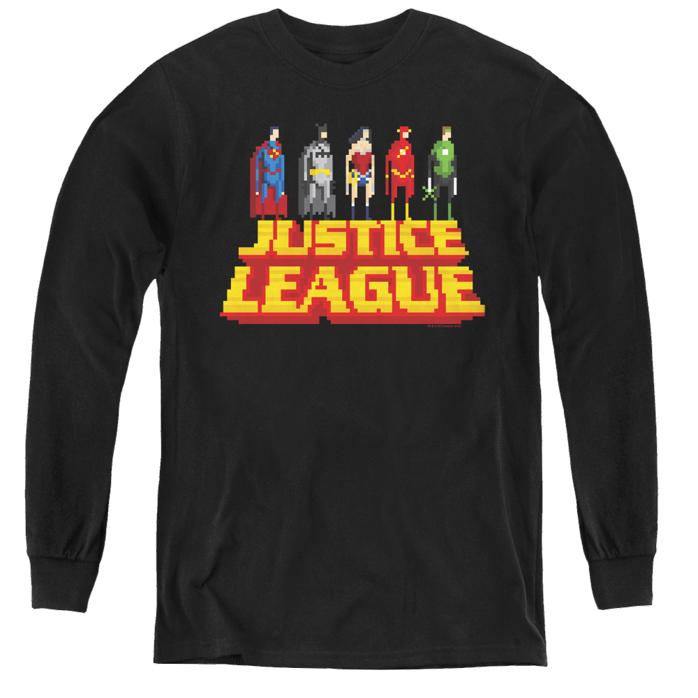 Justice League Standing Above - Youth Long Sleeve T-Shirt Youth Long Sleeve T-Shirt Justice League   