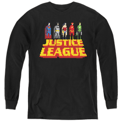 Justice League Standing Above - Youth Long Sleeve T-Shirt Youth Long Sleeve T-Shirt Justice League   