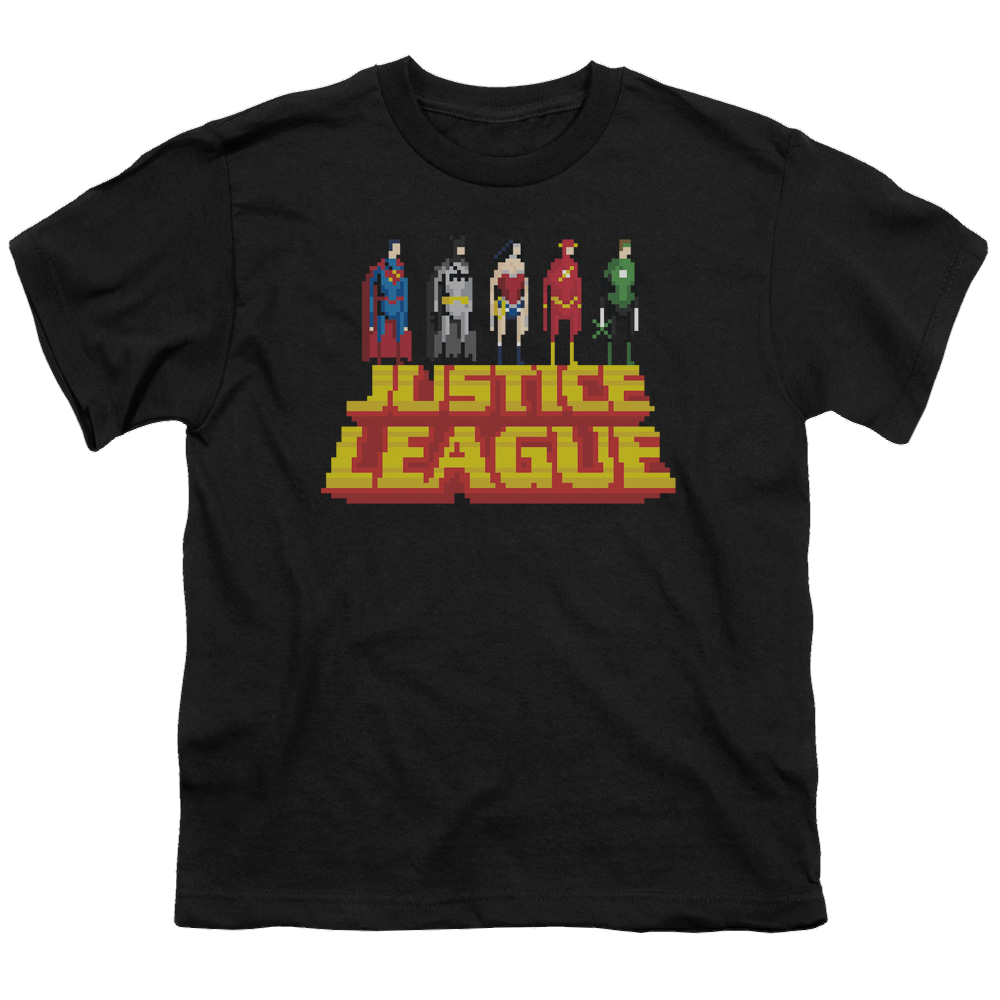 Justice League Standing Above - Youth T-Shirt Youth T-Shirt (Ages 8-12) Justice League   