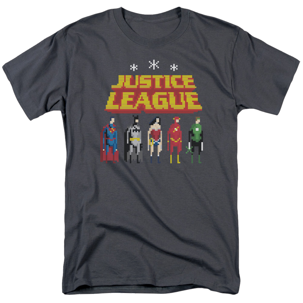 Justice League Standing Below Men's Regular Fit T-Shirt Men's Regular Fit T-Shirt Justice League   
