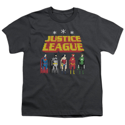 Justice League Standing Below - Youth T-Shirt Youth T-Shirt (Ages 8-12) Justice League   