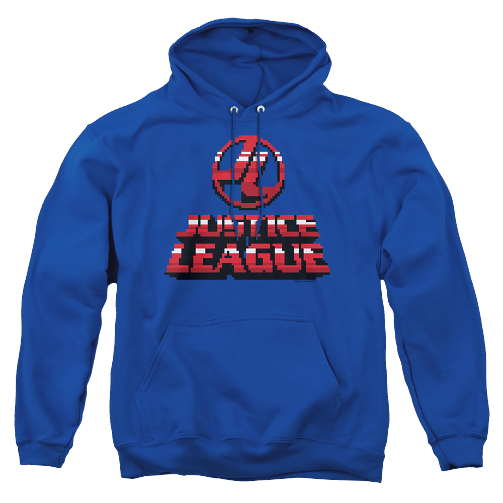 Justice League 8 Bit Jla Pullover Hoodie Pullover Hoodie Justice League   