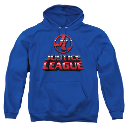 Justice League 8 Bit Jla Pullover Hoodie Pullover Hoodie Justice League   