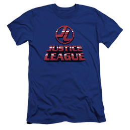 Justice League 8 Bit Jla Men's Premium Slim Fit T-Shirt Men's Premium Slim Fit T-Shirt Justice League   