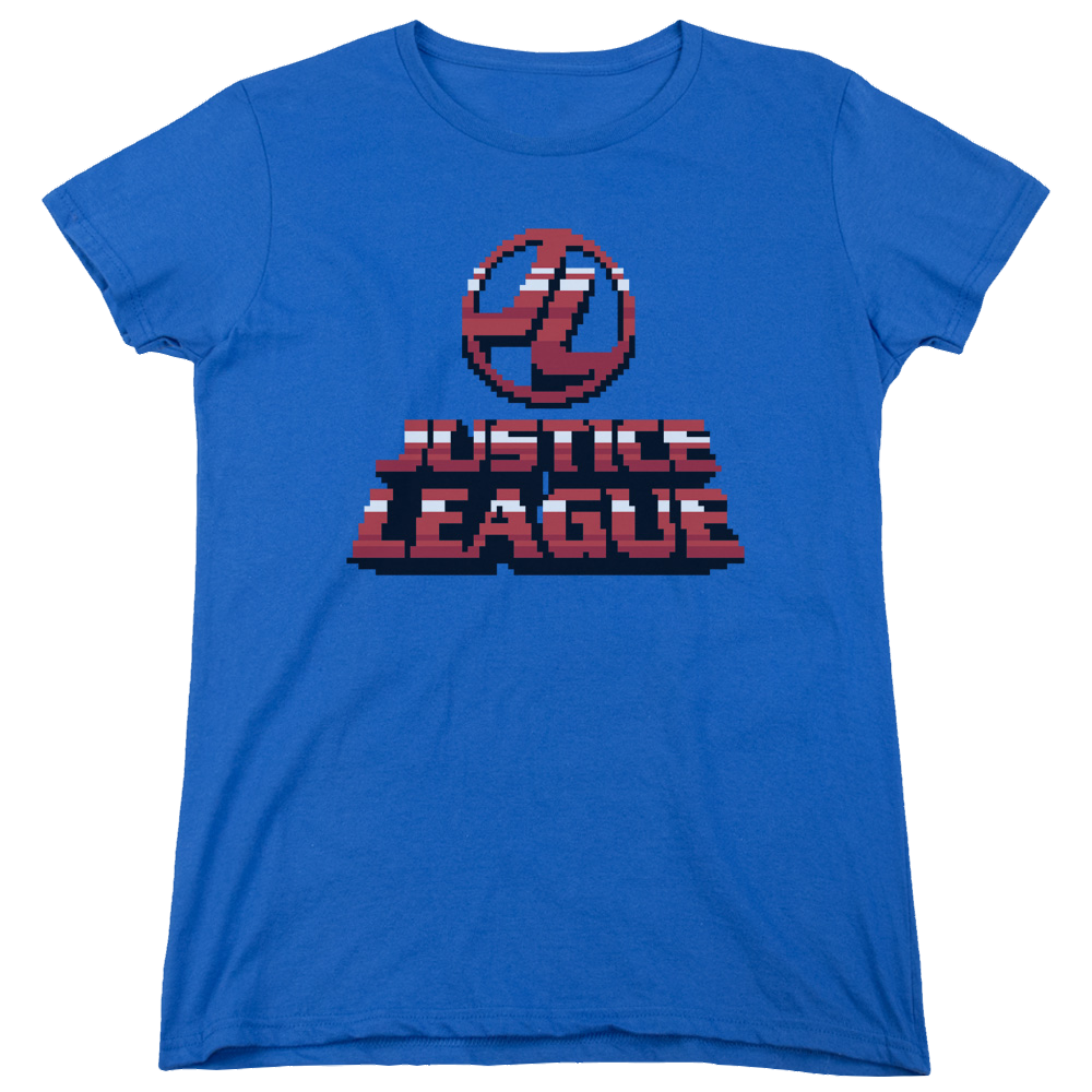 Justice League 8 Bit Jla Women's T-Shirt Women's T-Shirt Justice League   